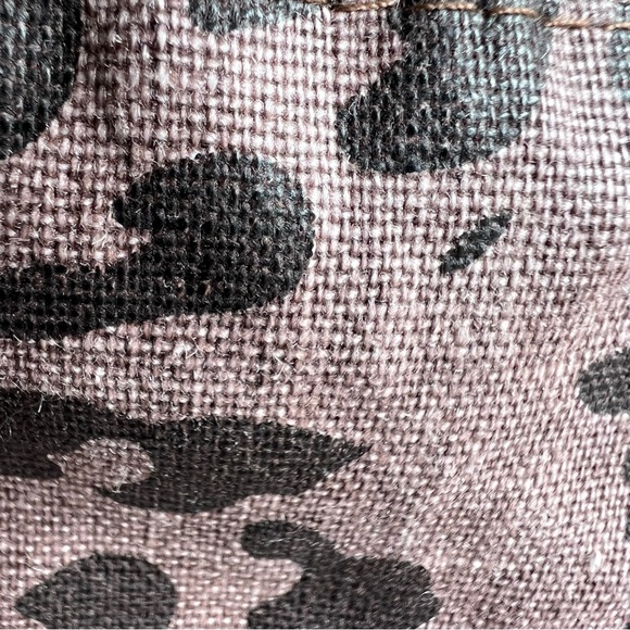 GRAY Saks Fifth Avenue Linen Cotton Leopard Print Cap Hat Animal Print - Picture 9 of 14